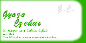 gyozo czekus business card